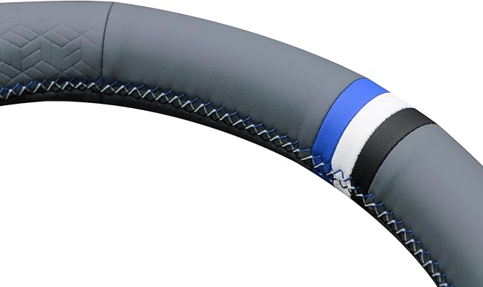 MEWANT Hand Sewn 4D Style Steering Wheel Cover Wrap for Chevrolet Camaro 2017-2022 Steering Wheel Accessories for Chevrolet Camaro 2017-2022