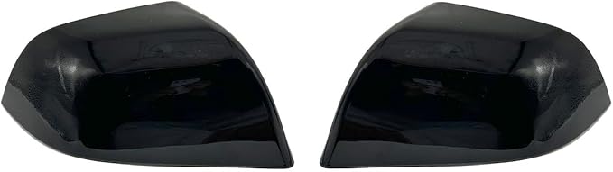 Compatible with Tesla Model 3 Side Mirror Cover Replacement 2017 2018 2019 2020 2021 2022 2023 2024, Left & Right Side Rearview Mirror Cover Cap for Model 3 Accessories(Black) 2pcs