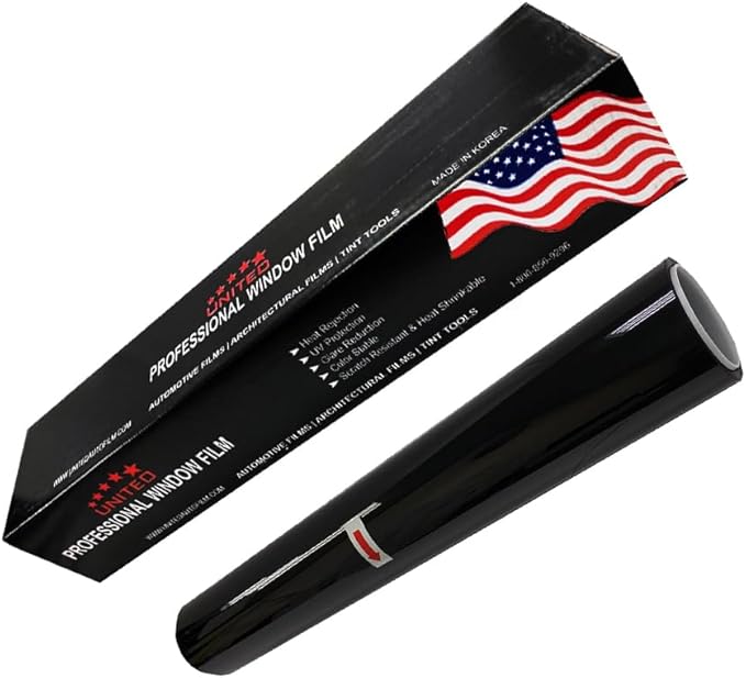 United Window Tint 36in x 100'Ft 2Ply Nano Carbon Film with 15% VLT - Privacy Window Tint for Cars, Home -Blocks UV/IR Rays, Reduce Heat & Glare - Adhesive Film with Lifetime Color Stability