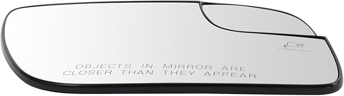 TRQ Passenger Side Mirror Glass Heated Convex Snap On Compatible with 2016-2019 Ford Explorer FO1325222