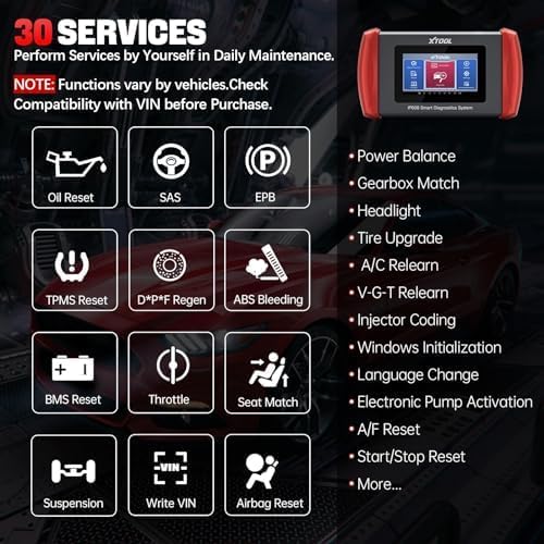 XTOOL IP608 Full System OBD2 Scanner Diagnostic Tool, Code Reader for Cars and Trucks with 30+ Services - EPB/SAS/BMS/Throttle