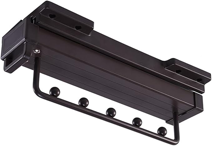 Pull-Out Clothes Rail, Extendable Clothes Hanger, Bearing 35kg, Closet Clothes Rod, Damping Double Slide Rail, Valet Rod (Col