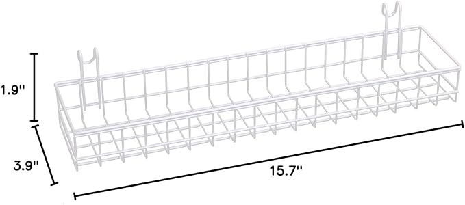 Kaforise Multipurpose Mesh Wall Metal Wire Basket, Grid Panel Hanging Tray, Wall Mount Organizer, Wire Storage Shelf Rack for