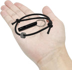 Military-Grade Tactical Survival Bracelet - EDC Carbon Fiber Tungsten Carbide Glass Breaker, Anti-Detach Elastic Wrist Band f