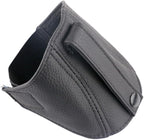 1X Genuine Leather Bucket Seat Belt Guide Seatbelt Holder Protector for Bride RECARO 【Black Leather/Black Stitching】