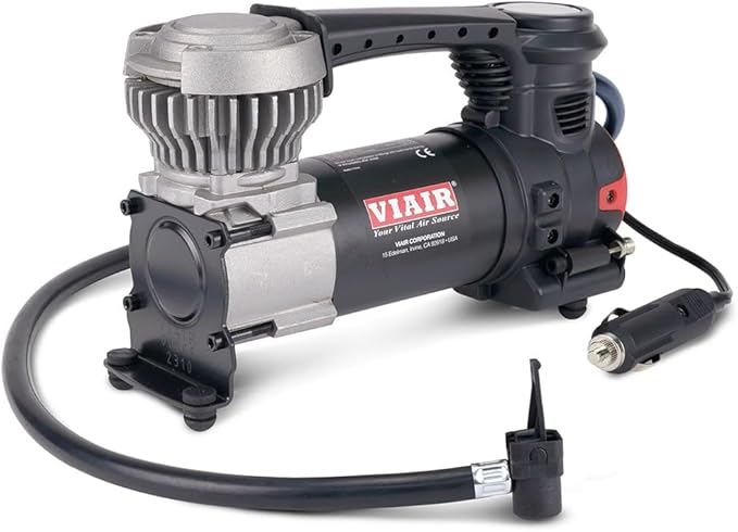 VIAIR 84P - 00084 Tire Inflator Portable Air Compressor for Car, Truck & SUV | 12V On/Offroad Heavy Duty Pump 60 PSI, Cigarette Plug, Press-On Chuck