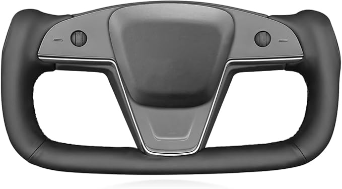 MEWANT Hand Stitched Tesla Model S Yoke Steering Wheel Cover Wrap for Tesla Model S 2021-2023 / Model X 2021-2023 Tesla Yoke Steering Wheel Accessories
