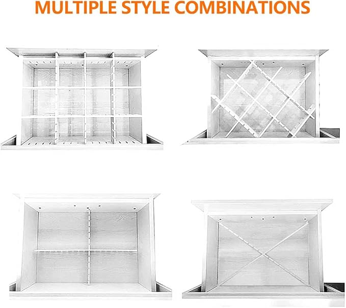 12Pcs Drawer Dividers, 17.72" x 3.55", Thick, DIY Organizer Separator, Large Adjustable Dresser Drawer Organizer for Clothes,