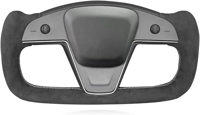 MEWANT Hand Stitched Tesla Model S Yoke Steering Wheel Cover Wrap for Tesla Model S 2021-2023 / Model X 2021-2023 Tesla Yoke Steering Wheel Accessories
