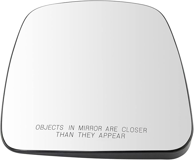 TRQ Passenger Side Mirror Glass Heated For Factory Equipped Mirrors Compatible with 03-07 Chevrolet Express 03-07 GMC Savana 