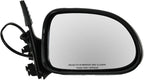 TRQ 2 Piece Driver and Passenger Side Mirror Assembly Set Electric Adjustment Non-Heated No Memory Black Compatible with 2001