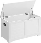 VASAGLE Storage Chest, Storage Bench with 2 Safety Hinges, Farmhouse Style, 15.7 x 31.5 x 18.1 Inches, for Entryway, Bedroom,