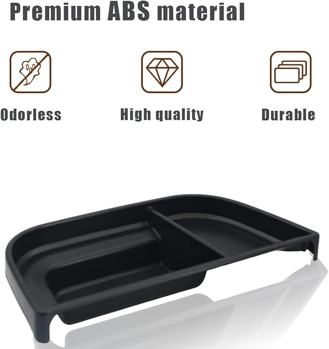 Muslogy Dashboard Storage Organizer Tray Compatible with Ford Maverick 2024 2022-2023 & Hybrid XL XLT Lariat Accessories Dash Insert Tray Behind Screen Won't Fit 2025 Maverick (Black)