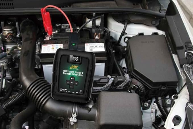 Battery Tender 800 AMP Jump Starter and Tire Inflator Combo - Lithium Battery for Extended Use - LED Flashlight Emergency