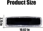 AUCELI Car Rear View Mirror, Bling Rhinestone Interior Rear View Mirror with HD Glass, Wide Angle Clip-On Rearview Mirror with Glitter Crystal Diamond, Car Decoration Accessories for Women (Silver)