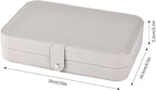 Luxury Small Travel Jewelry Box with Earring Compartments, Rectangle Jewellery Organizer Case for Women,Valentine's Day Gift 
