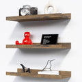 RICHER HOUSE 3 Set Floating Shelves for Wall Decor, 16 inches Wall Mounted Book Shelf, Nursery Shelves Picture Ledge Shelf wi