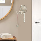 NIKKY HOME Wall Mounted Hooks Jewelry Organizer Rustic Hanging Vintage Decorative Shabby Chic Jewelry Storage Display Hanger 