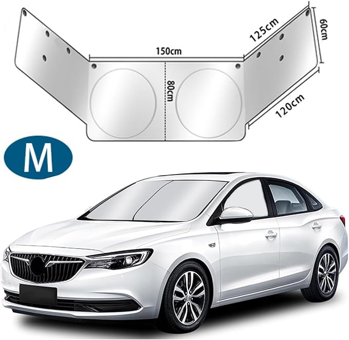 Windshield Sun Shade for Car Windshield,Front and Side Window Shades,Sun Visor Blocker Heat and UV Rays,Automotive Accessories Protector (Medium Size 61x 32 inches)