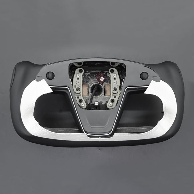 MEWANT Hand Stitched Tesla Model S Yoke Steering Wheel Cover Wrap for Tesla Model S 2021-2023 / Model X 2021-2023 Tesla Yoke Steering Wheel Accessories(3D Style)