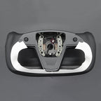 MEWANT Hand Stitched Tesla Model S Yoke Steering Wheel Cover Wrap for Tesla Model S 2021-2023 / Model X 2021-2023 Tesla Yoke Steering Wheel Accessories(3D Style)