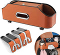 Car Seat Back Organizer - Stylish & Functional Storage for Family Adventures - Cup Holders, Tissue Box & Hooks - Perfect for Kids, Road Trips & Travel (Orange)