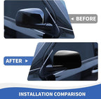 RAZPOY Rearview Mirror Cover Side Mirror Shell Trim Compatible with Dodge Journey 2009-2020, Black