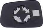 TRQ Passenger Side Mirror Glass with Backing Plate Compatible with 2006-2011 Chevrolet HHR, Snap On, Clear, GM1325155 1528172