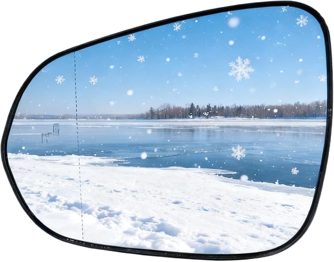 Compatible with Lexus RX350 2016-2020, NX200T 2015-2017, NX300 2018-2020 Driver Side Mirror Glass - Left Side Mirror Glass With Power Heated, Blind Spot Detection Indicator