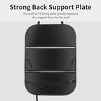 Car Seat Organizers Waterproof Backseat Protector with Storage Pocket Large Leather Kick Mats for Kids Pets Automobile SUV Truck (Black, Large Pocket)
