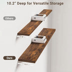 Vivelove 10 Inch Deep Floating Shelves 48 inch Long, 47.2 x 10 Wide Wall Shelves with Invisible Brackets, for Bedroom Bathroo