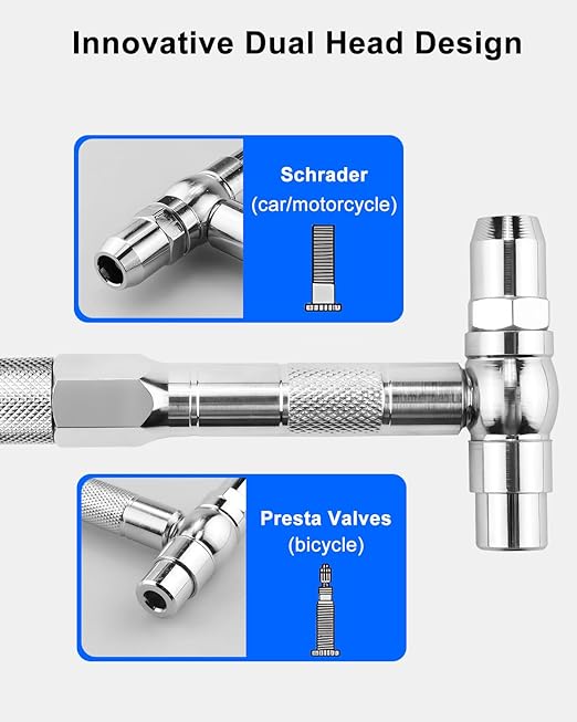 Tire Pressure Gauge for Cars Schrader and Presta 160 PSI, Road Bike Tire Air Pressure Gauge Luminous Dial, Suitable for Car, Motorcycle, Bike, SUV and Truck