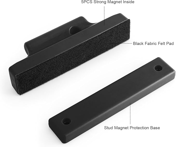 Gomake 2PCS Strong Magnetic Magnet Holder Auto Vinyl Wrap Strip Magnet Holder with Anti-Scratch Buffer for Car Vinyl Wrap/Tint Film and Sign Mark Graphics Positioning Tool Car Wrapping