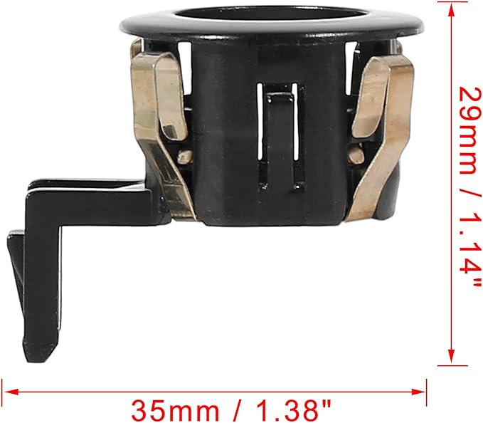 X AUTOHAUX 4pcs 89348-33060 Car Rear Bumper PDC Parking Sensor Retainer Holder for Toyota Sienna Sequoia for Lexus GX460 Black