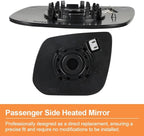 Senzeal Passenger Side Heated Mirror View Convex Mirror Glass for Chevrolet Chevy Colorado GMC Canyon 2015-2022 Rearview Mirrors Glass Replaces 23191161 (Right Side)