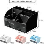 Makeup Organizer with Drawers, Cosmetic Storage for Dresser Vanity and Bathroom Countertop, Beauty Holder for Lipstick Brush,