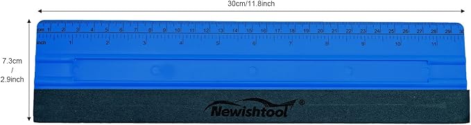 NEWISHTOOL 11.8" Felt Squeegee for Vinyl - 29.8cm Big Size Ruler for Wallpaper Smoothing, Sign Making, Car Wraps, Window Tint Film Application, Graphic Decals - Pack of 3