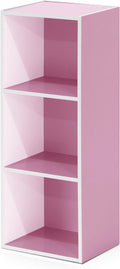 Furinno LUDER Book Shelf, 3-Cube Bookshelf, Bookcase with Open Shelves, 9.3 x 12 x 31.5, Easy Assembly, for Living Room, Bedr