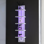 Exclusive U-Shaped 5-Tier Compact Narrow Wall Shelf Unit with RGB Lighting, Modern Vertical Shelf for Vanity, Ideal for Anime