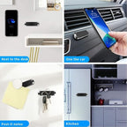 SALEX Flat Magnetic Phone Mount 3 Pack. Silver Cell Phone Holder for Car Dashboard, Wall, Truck. Universal Stick on iPad Wall Magnet Mount Kit for Tablets, Smartphones. Magnetic Phone Mount for iPhone