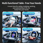Car Steering Wheel Desk Table for Chevy Silverado 2500 HD 2025 2024 2023, Auto Desk for Work Hooks onto Most Vehicle Steering Wheels Multipurpose Travel Accessories