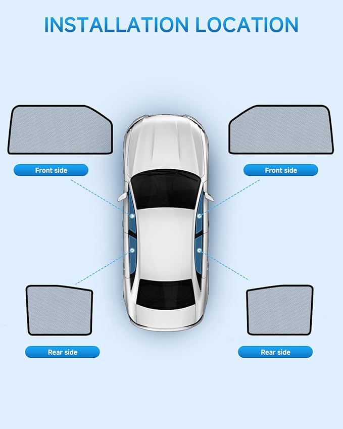 Car Window Shades for Honda-CRV(2017-2022),4 Pack Car Window Cover for Baby Sun Shade Blocker Breathable Mesh,Reduce UV Rays & Heat Insulation Privacy Protection for Camping, Travel, Sleep