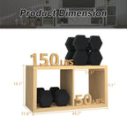 CTESNE【2026 Wooden Thick Frame 2 Cube Storage Organizer Shelf with Anti-Tipping Kits + Reversible Open Back Bookcase, Horizon