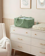 Blissful Diary Flannel Diaper Caddy Organizer, included Gift Packaging, Cozy Nursery Storage Basket, Gift for Baby Shower, Ne