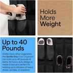 GORILLA GRIP Over the Door Shoe Organizer, 24 Large Breathable Mesh Pockets, Space Saving Hanging Storage Holder, Closet Rack