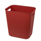 UUJOLY Plastic Small Trash Can Wastebasket, Garbage Container Basket for Bathrooms, Laundry Room, Kitchens, Offices, Kids Rooms, Dorms, 3.5 Gallon, Red