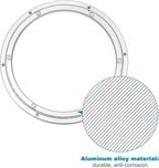 MECCANIXITY Aluminum Lazy Susan 14 Inch Muffler Turntable Ring Large Bearing Metal Rotating Turntable Bearings Swivel Plate H