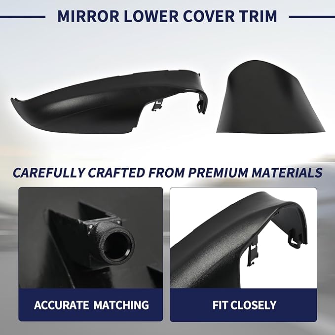Mirror Lower Cover Trim ＆ Base Kit Right Passenger Side Fit for Mazda CX-5 2015 2016 (With Mirror Light Version), Rearview Wing Bottom Cap Lower Holder Frame House ＆ Triangle Base Assembly