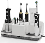 Boperzi Electric Toothbrush Holders with Cord Slots: Detachable Toothbrush and Toothpaste Holders, Large Tooth Brush Storage 