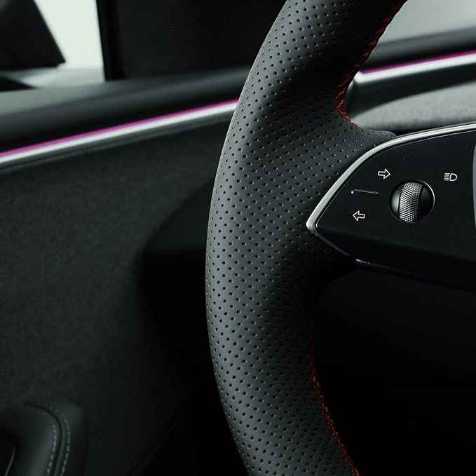 MEWANT DIY Stitching Steering Wheel Cover Wrap for Tesla Model 3 Highland 2023-2025/Model Y 2025 Accessories